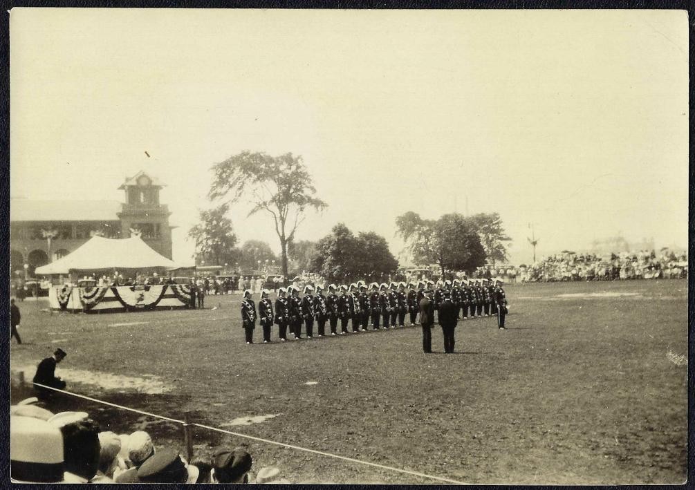 Fort Preble Soldiers at Outdoor Event Photo, ca. 1880s - South Portland, Maine
