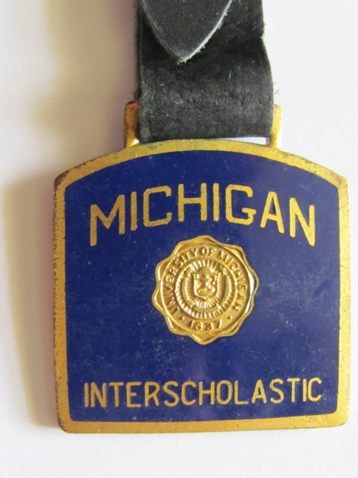 Vtg University of Michigan Interscholastic Team Member Watch FOB with Strap
