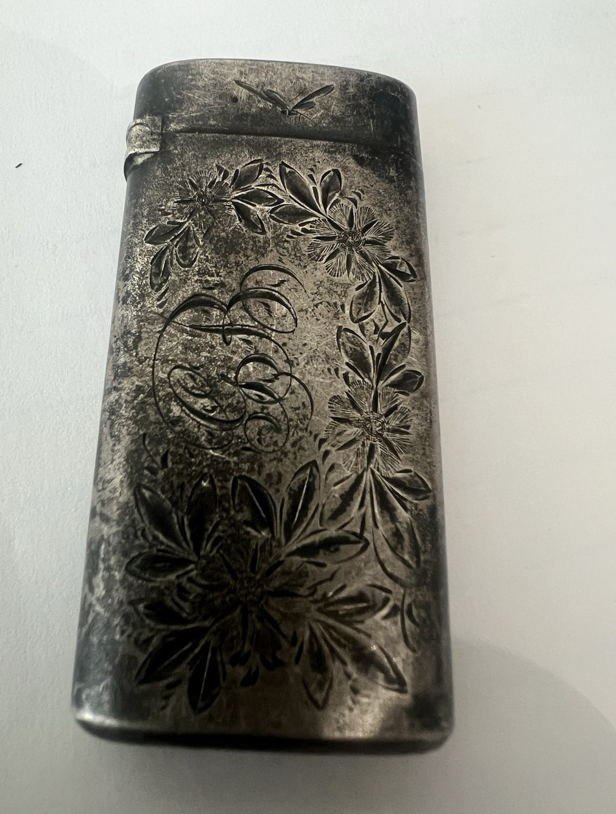 Antique Gorham Sterling Silver Match Safe Vesta Case Victorian Lion Anchor G 