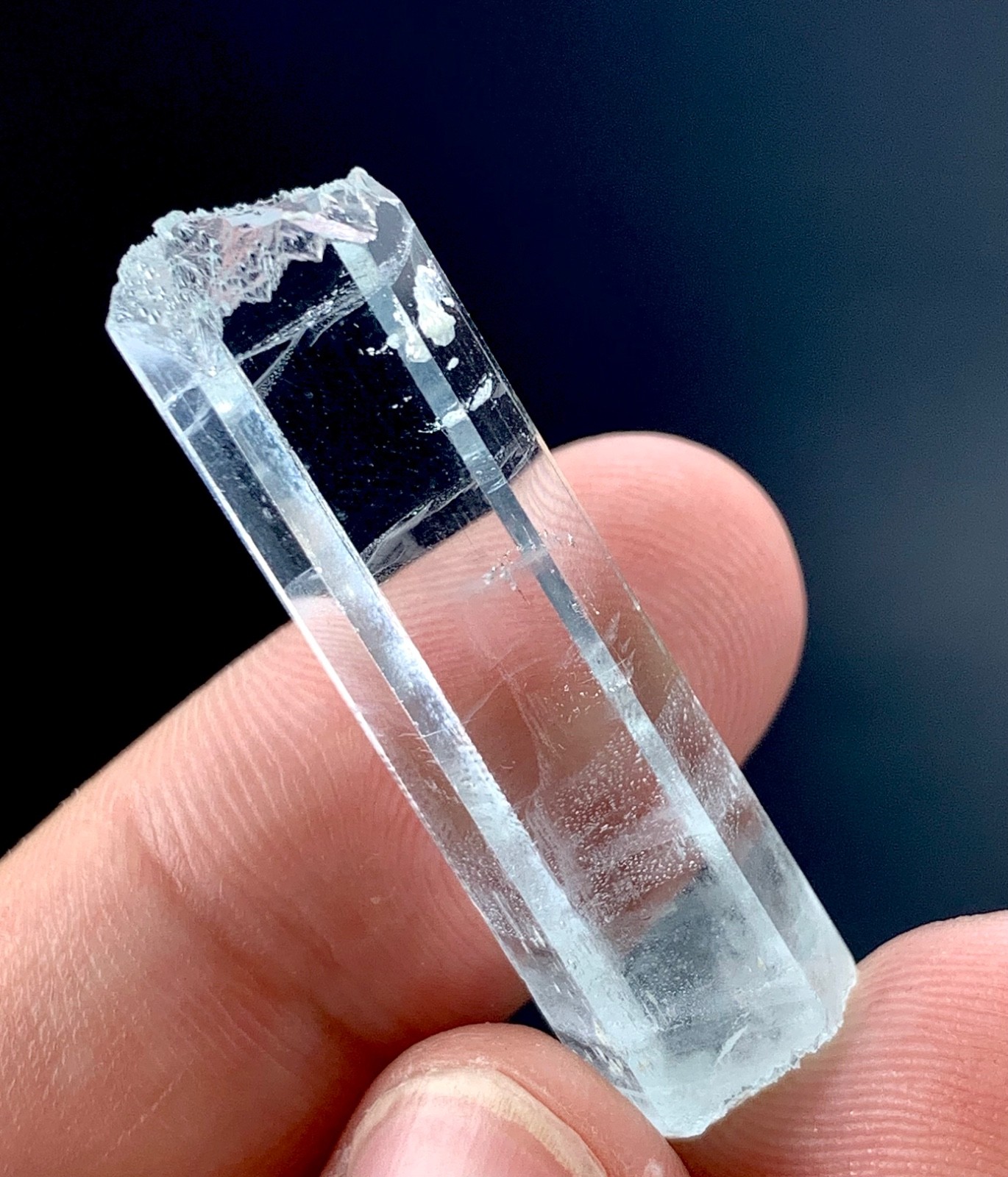 31 Carat Etched Aquamarine Crystal Specimen From Skardu Pakistan