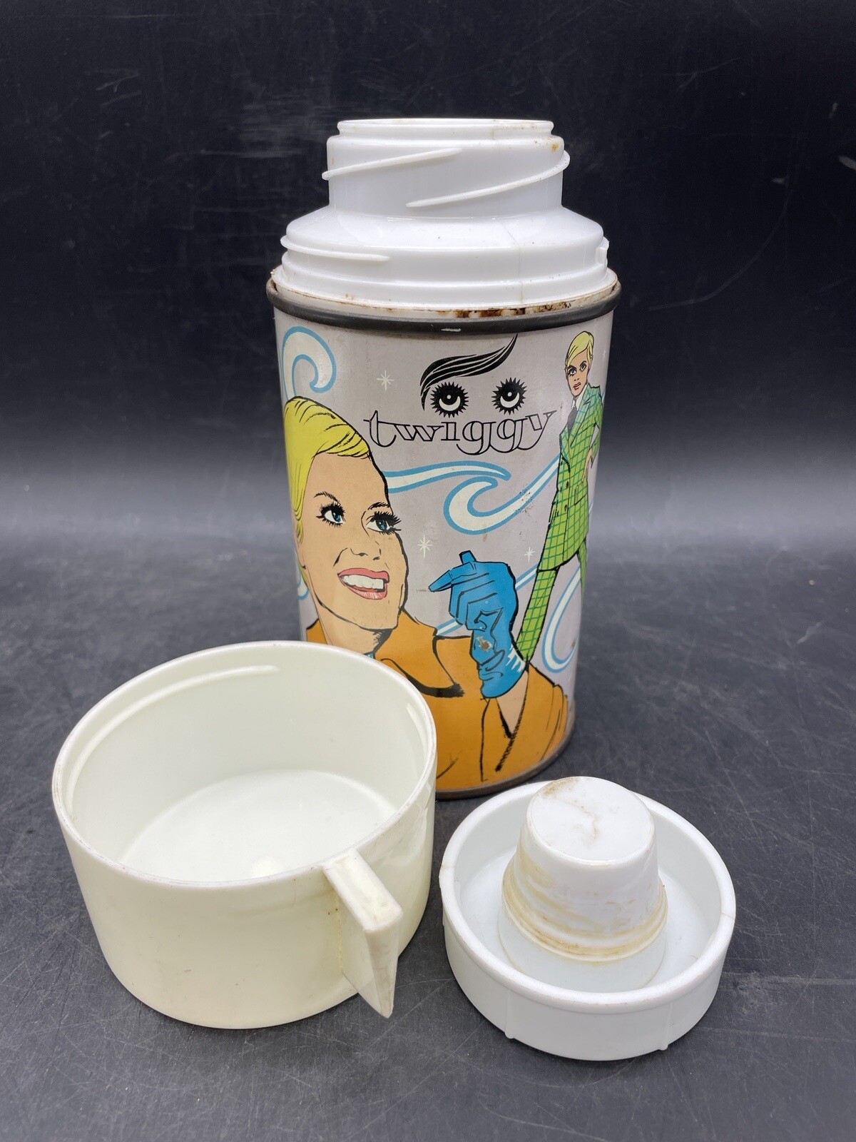 VINTAGE 1967 RARE TWIGGY THERMOS MUG BY ALADDIN