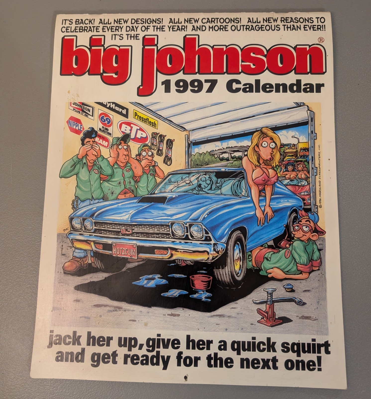 1997 Big Johnson Calendar - 1990s Vintage Raunchy Novelty Humor
