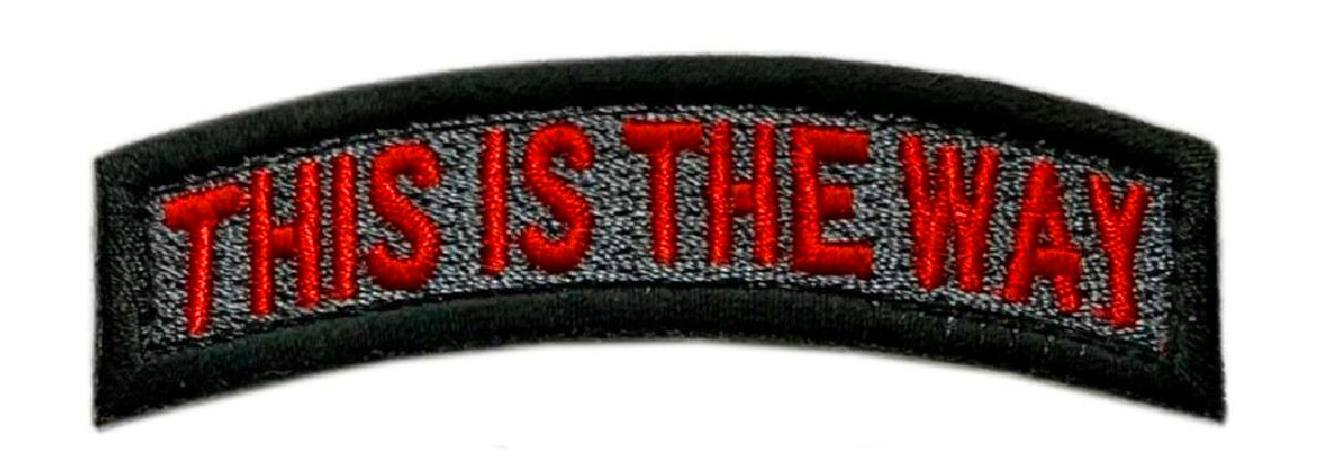 This is The Way Mandalorian Rocker Tab Patch [Hook Fastener 3.0 inches -MS5]