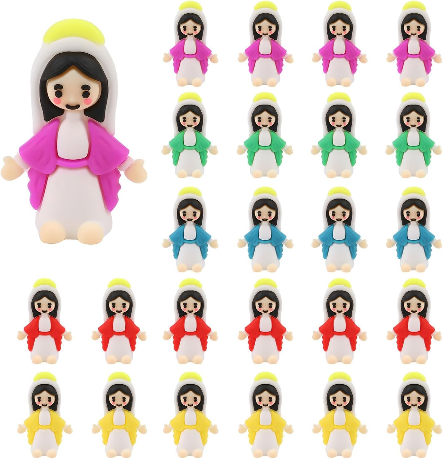 30PCS Little Virgin Mary Figurines,Mini Virgin Mary Dolls Bulk Little Figures to 30PCS Little Virgin Mary Figurines,Mini Virgin Mary Dolls Bulk Little Figures to