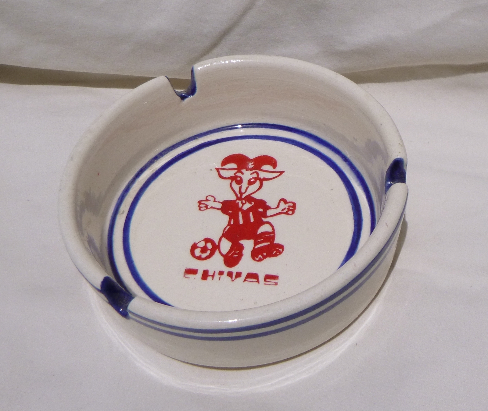 VINTAGE ASHTRAY Chivas Soccer Goat marked on back Cat Mexico