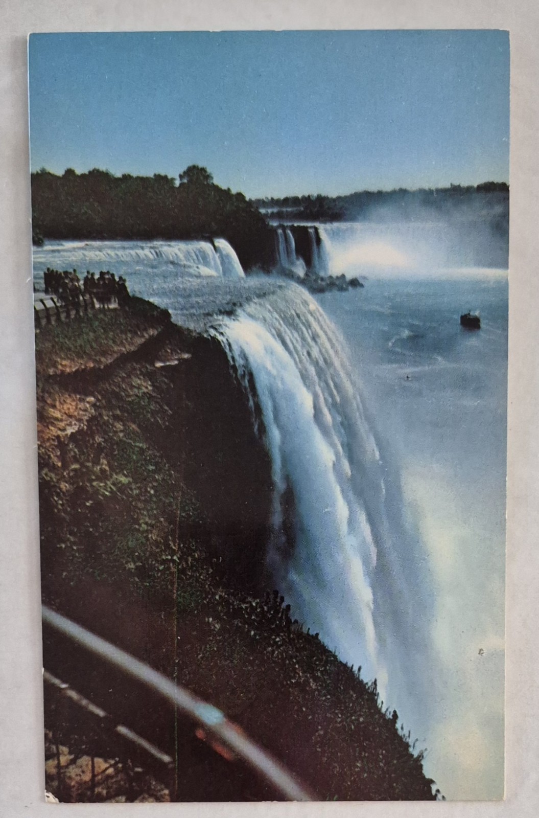 Postcard American Falls & Horseshoe Falls at Prospect Point in Niagara Falls, NY