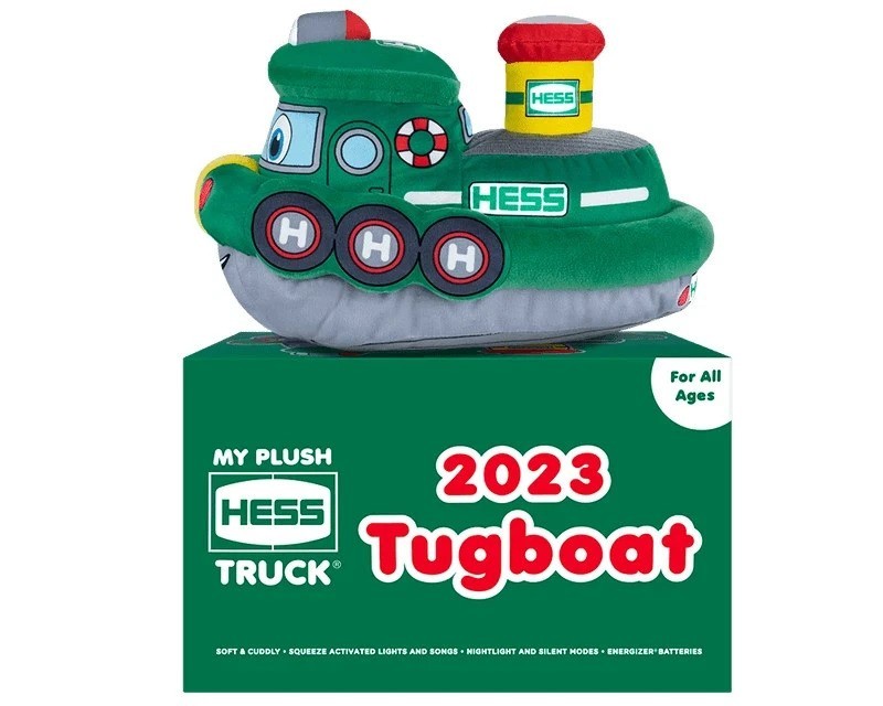 Hess 2023 Tugboat My Plush Hess Truck Collectible Sealed NIB Commemorative Year
