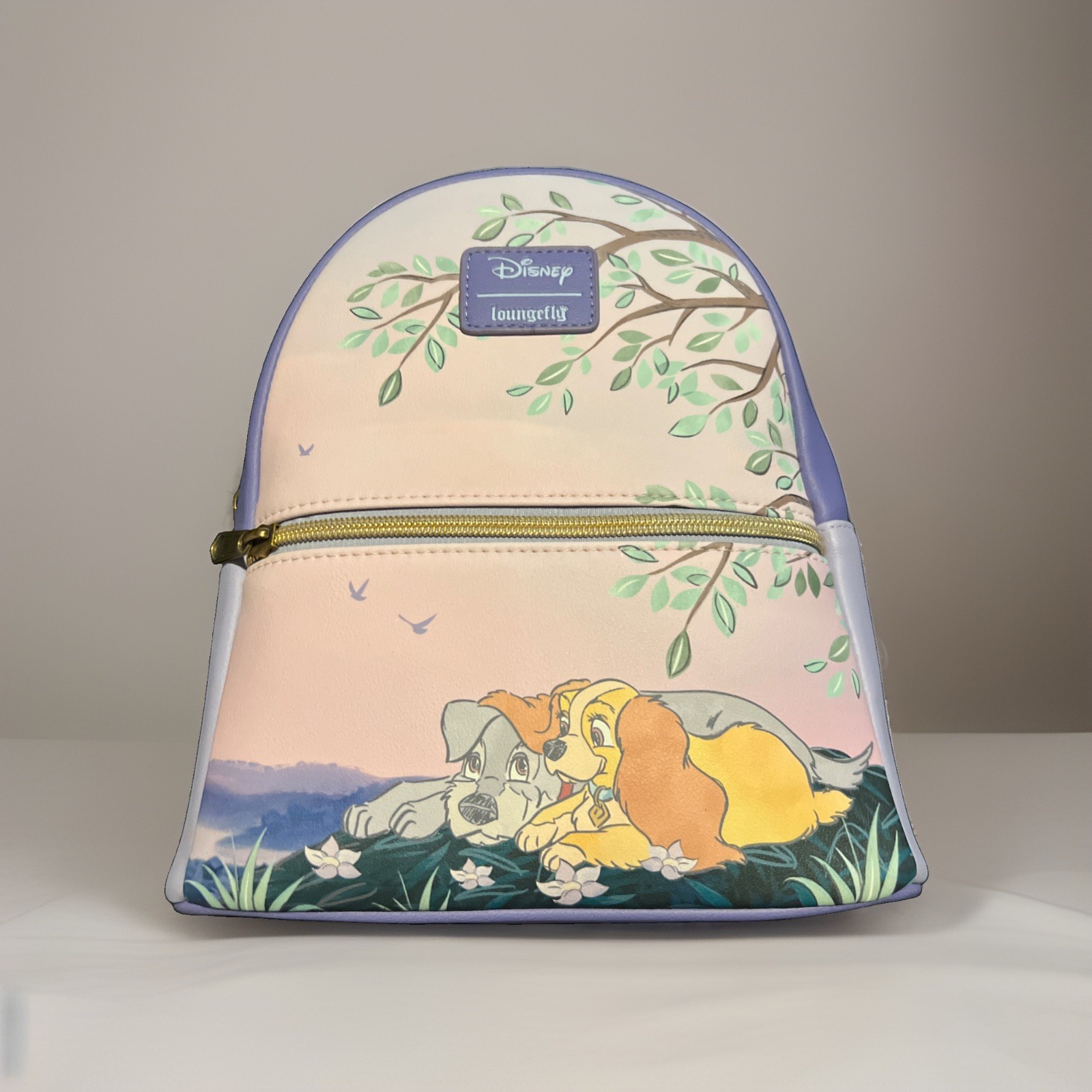 NWT❤️ Loungefly Disney Lady and the Tramp Mini Backpack Purple Pink NWT❤️ Loungefly Disney Lady and the Tramp Mini Backpack Purple Pink