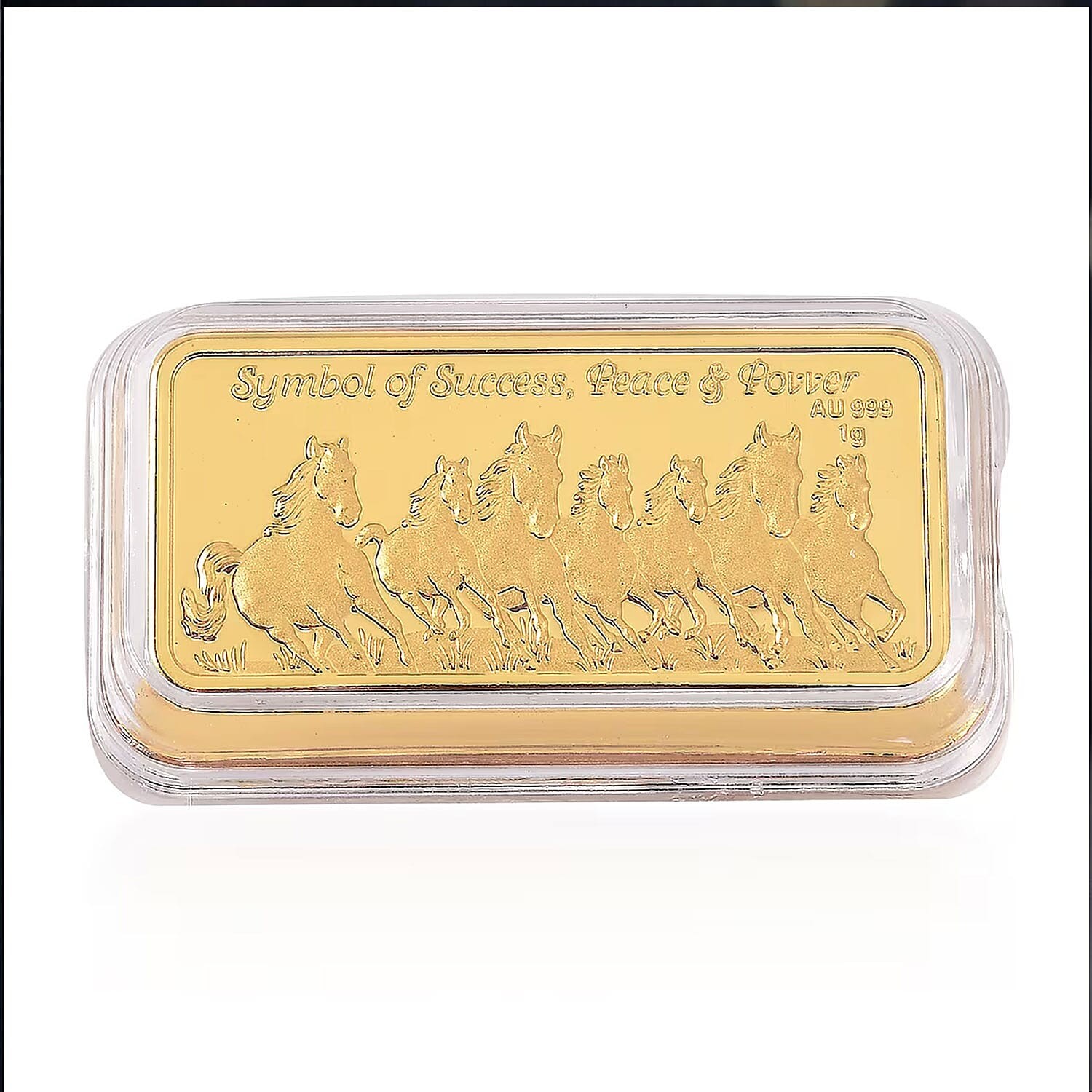 24K Gold Seven Horses Fortune Symbol Speed, Success Prosperity, Embossed Sheet 24K Gold Seven Horses Fortune Symbol Speed, Success Prosperity, Embossed Sheet