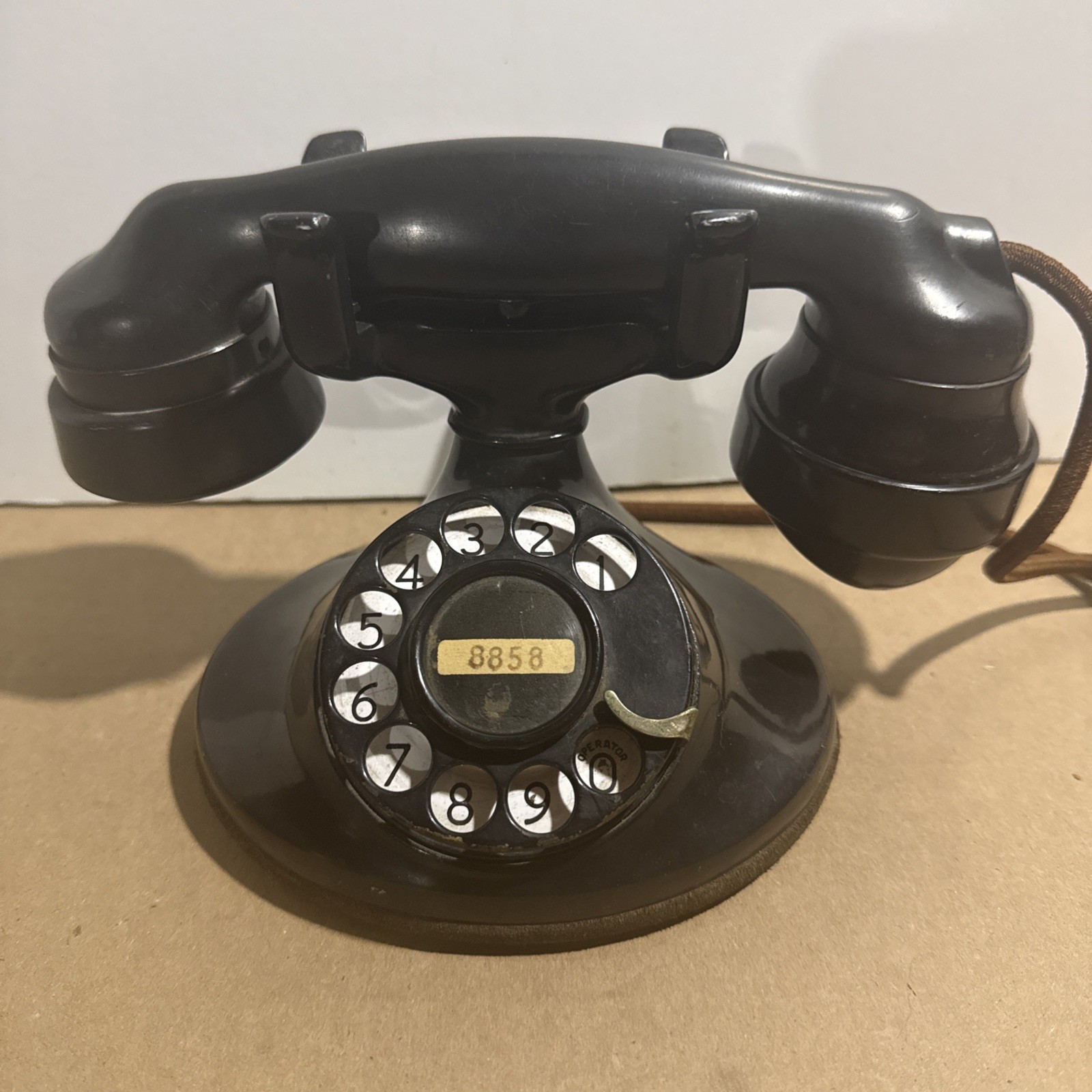 Vintage 1930s Bell Systems Western Electric D1 Rotary Desk Phone Metal Base