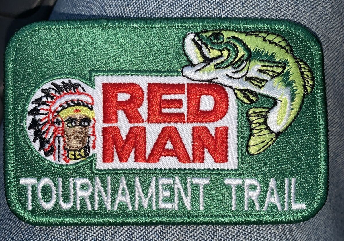 Red Man Fishing Tournament Tobacco Vintage Style Retro Iron Sew On Patch Cap Hat Red Man Fishing Tournament Tobacco Vintage Style Retro Iron Sew On Patch Cap Hat