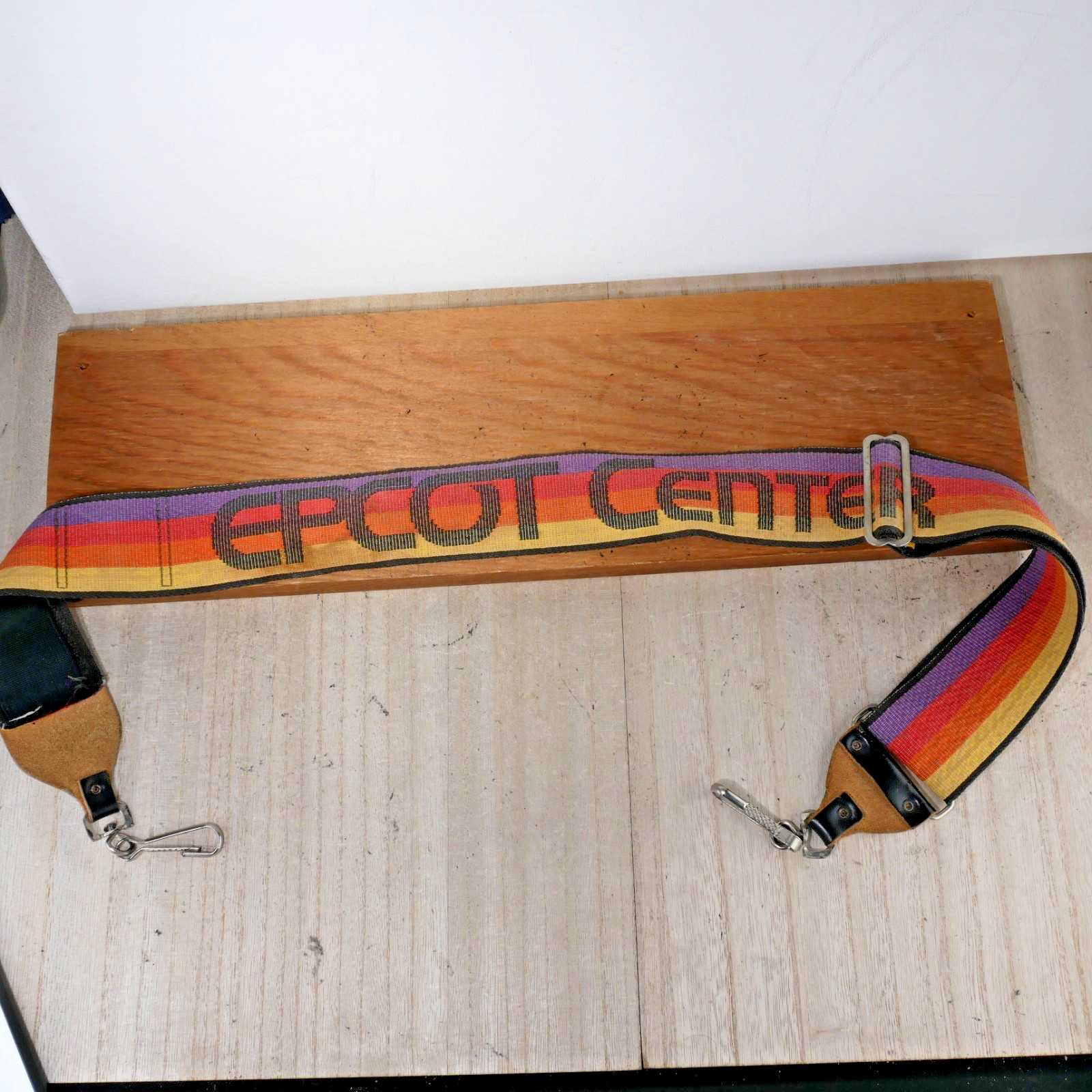Vintage Walt Disney World EPCOT Center Rainbow Camera Shoulder Neck Strap