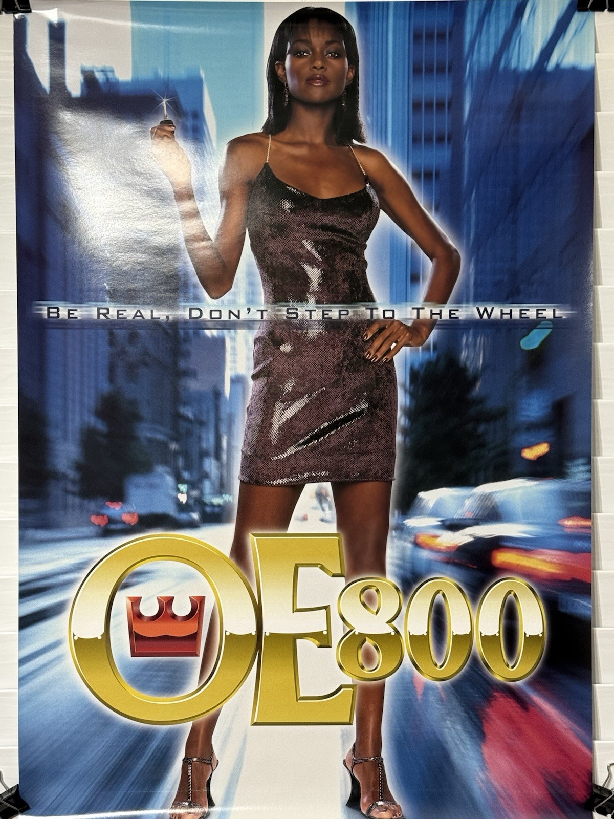 VINTAGE 2000 OE OLDE ENGLISH 800 GIRL BEER POSTER MALT LIQUOR SEXY OE800
