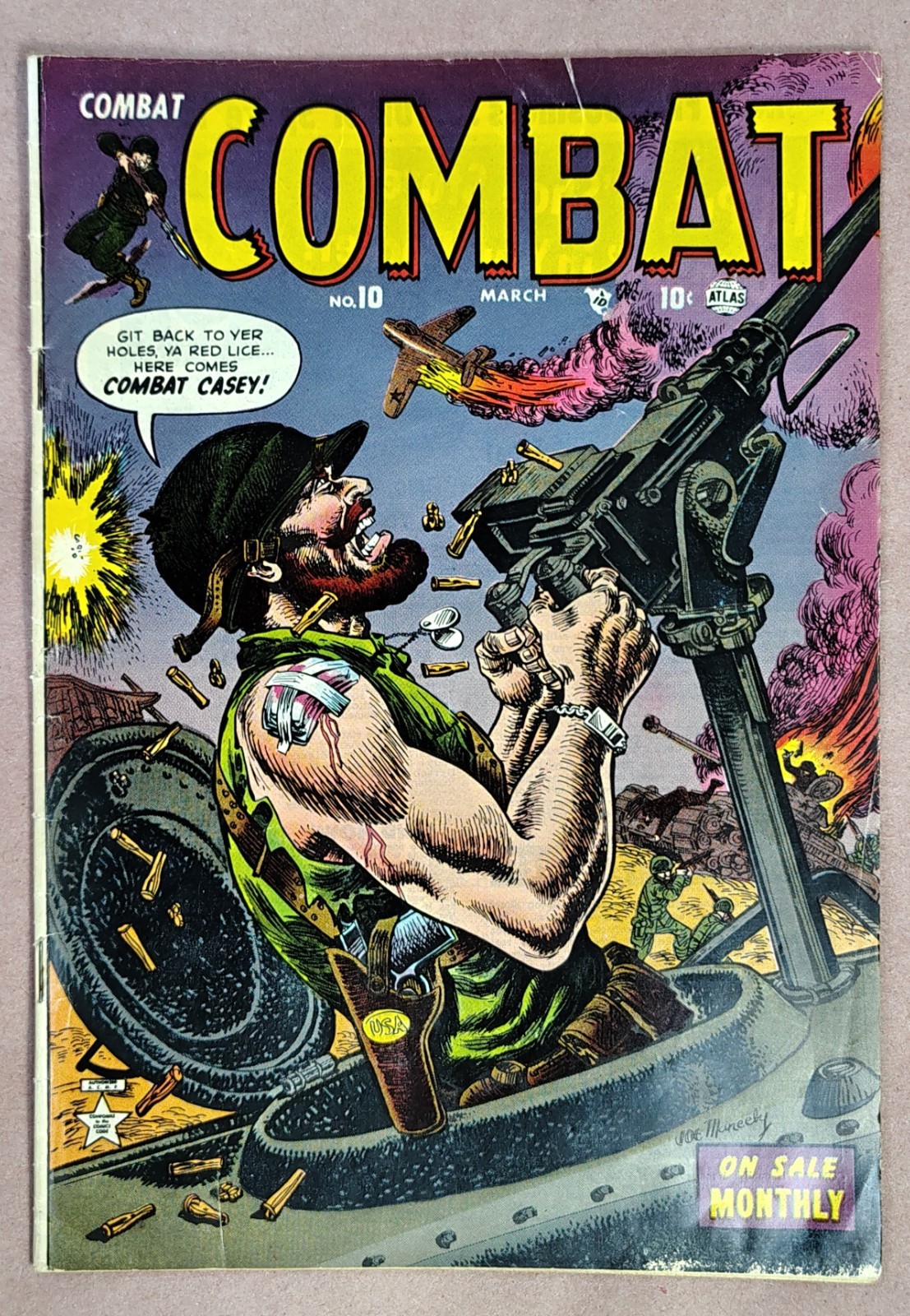 March 1953 COMBAT #10 RAW VG Marvel/Atlas Pre-Code Parade Of Pleasure Comic Book