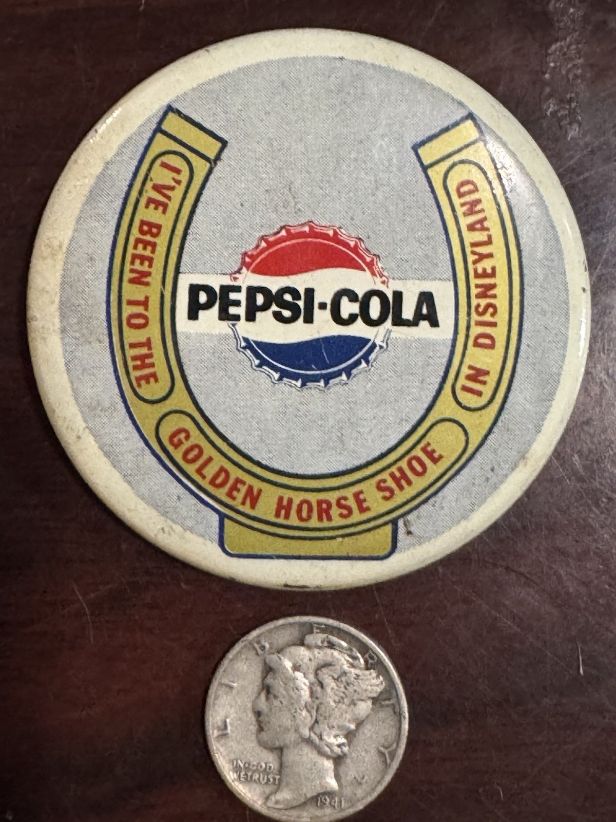 1962 Pepsi Cola Disneyland's Golden Horse Shoe 2