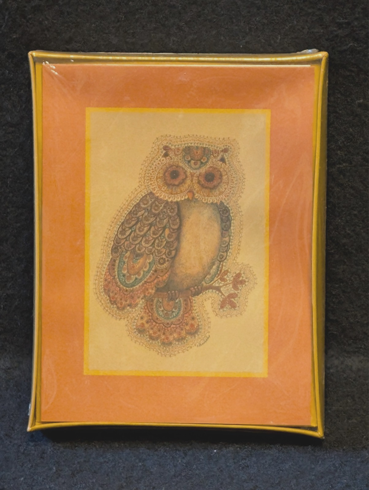 Mid Century Vintage Hallmark 10 Double-Folded Notes Owl Design NIP Multi Color Mid Century Vintage Hallmark 10 Double-Folded Notes Owl Design NIP Multi Color