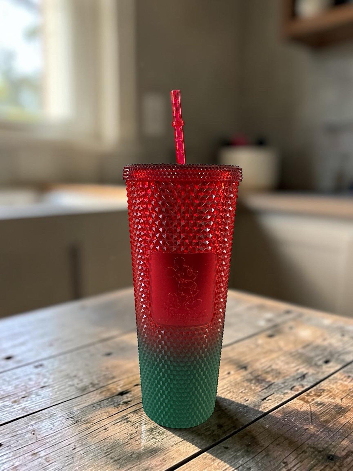 Disney Theme Park Starbucks Mickey Mouse Christmas Holiday Studded 24oz Tumbler