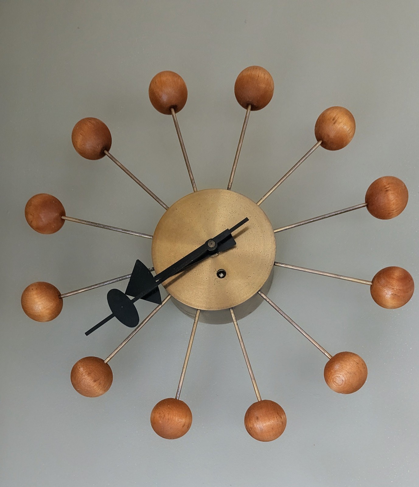 Rare Vintage 1950s George Nelson For Herman Miller Original Ball Clock Key-Wind Rare Vintage 1950s George Nelson For Herman Miller Original Ball Clock Key-Wind