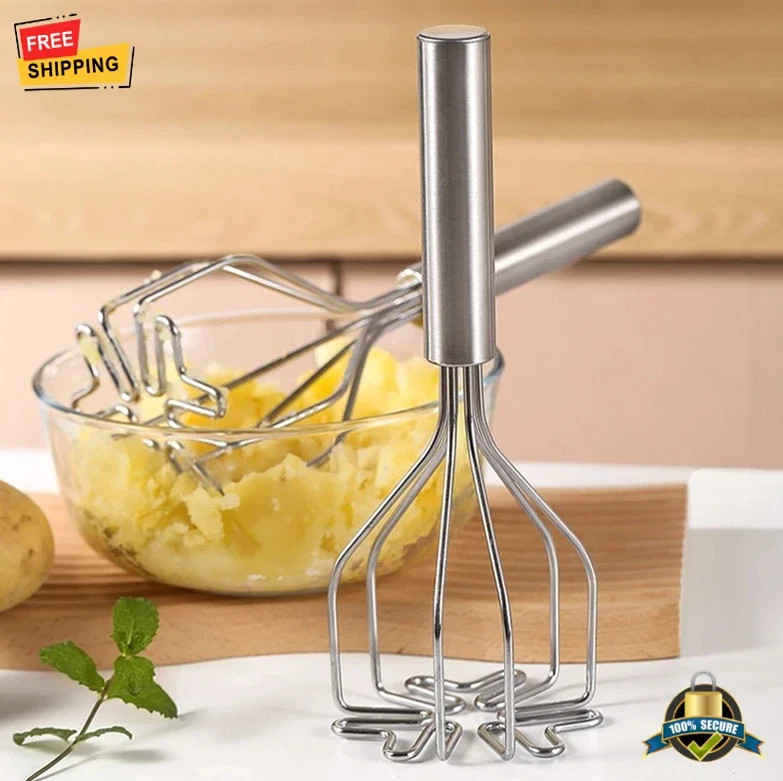 1 pc Stainless Steel Potato Masher Press Ricer Smooth Fruit Crusher Kitchen Tool
