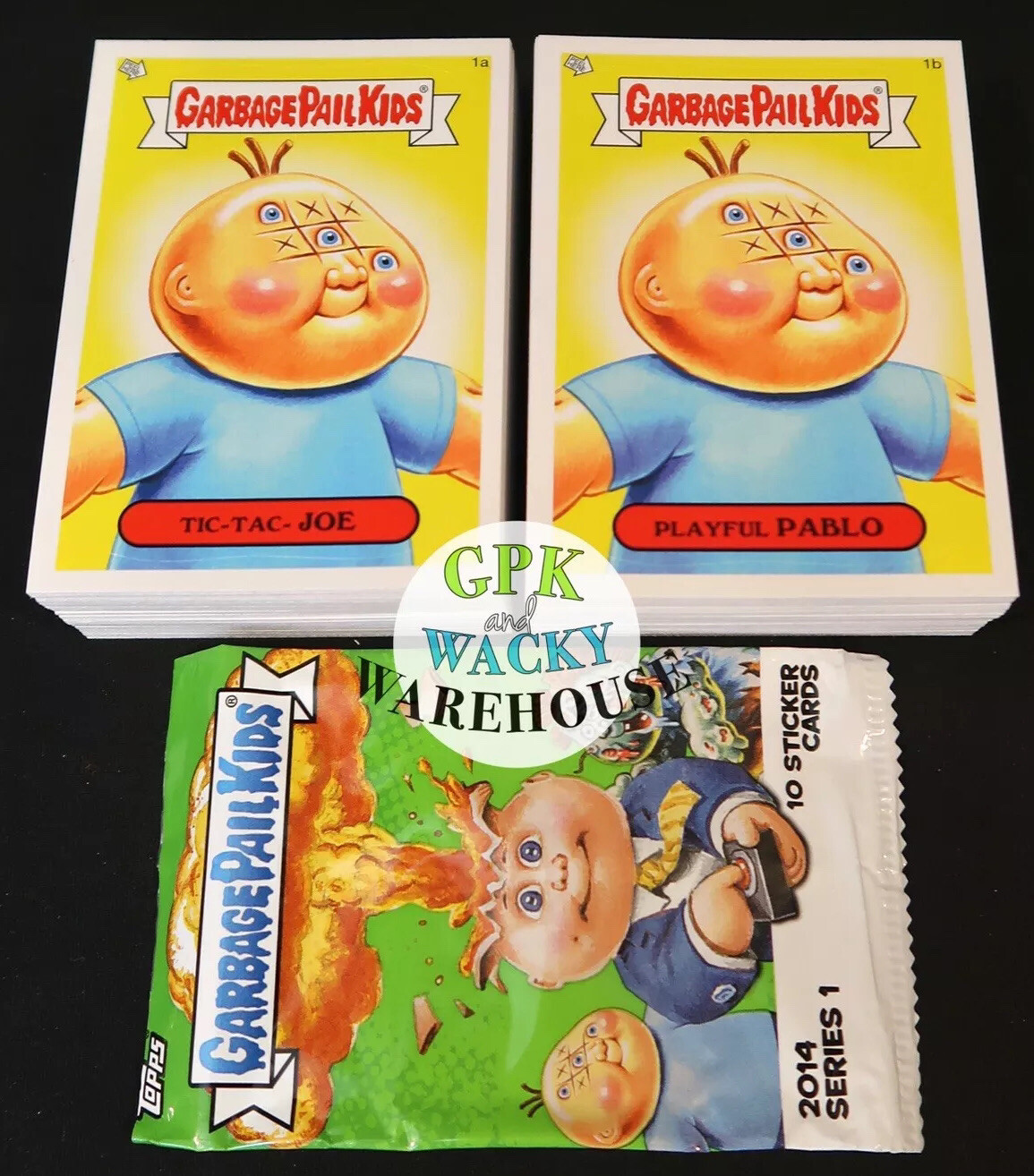 GARBAGE PAIL KIDS 2014 SERIES 1 COMPLETE BASE SET 132 CARDS + WRAPPER