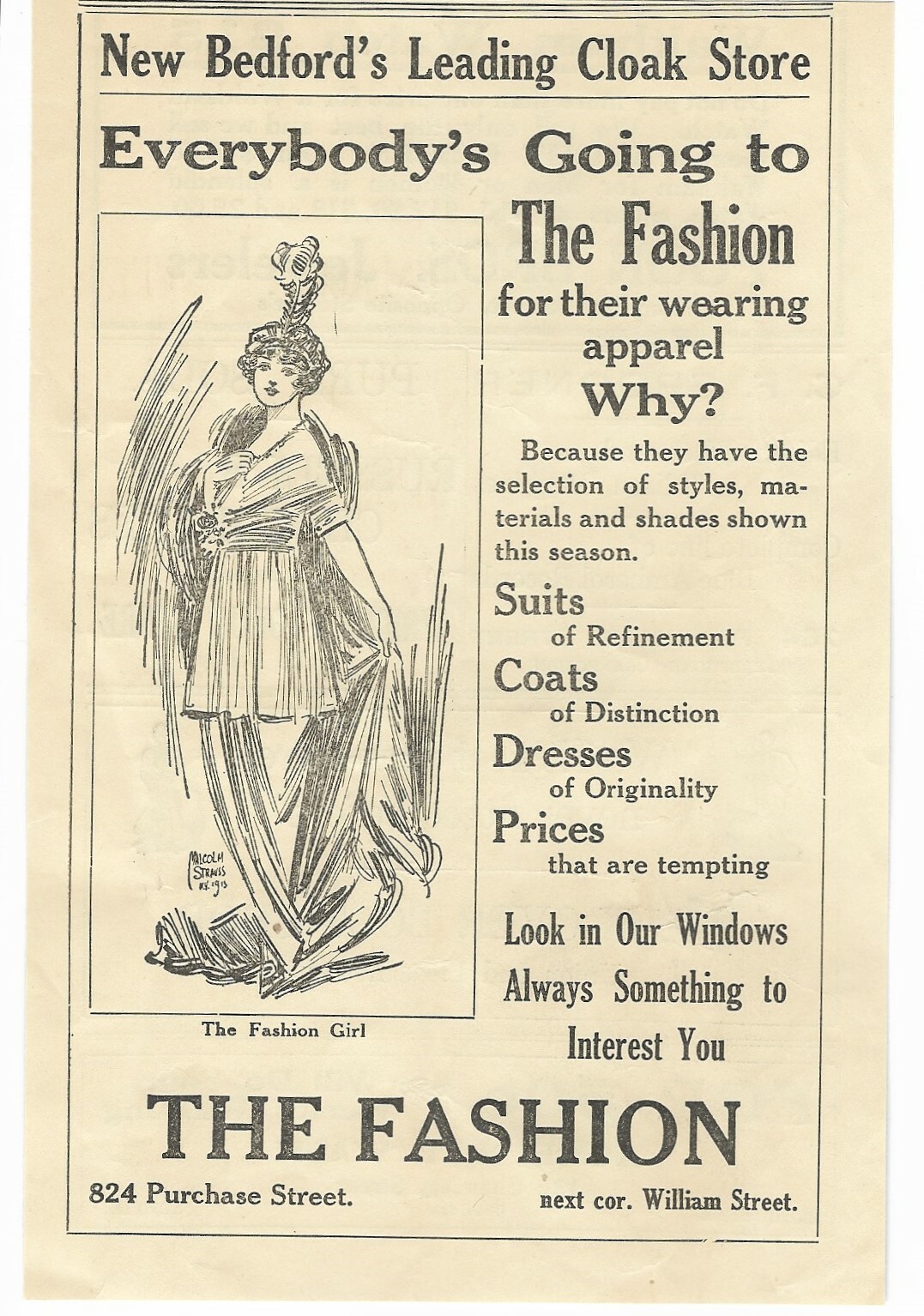 Antique 1900\'s Women\'s Clothes Store - New Bedford, MA - The Fashion - 1913 AD