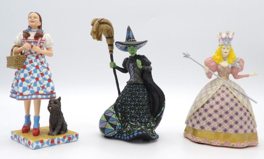 SET OF 3 BRADFORD EXCHANGE WONDERS OF OZ FIGURINES DOROTHY, 2 WITCHES