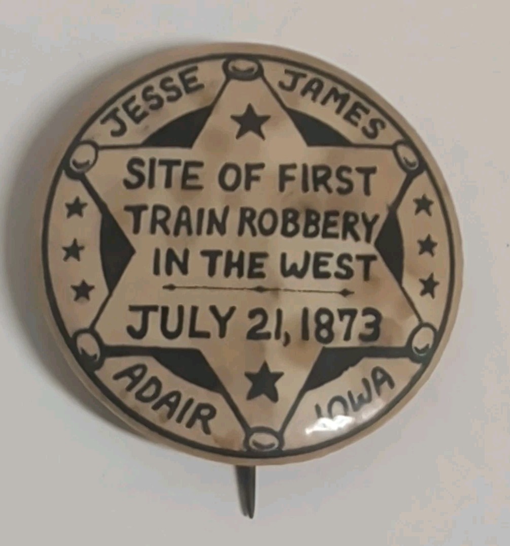 Vintage Jesse James First Train Robbery In The West July 21, 1873 ADAIR, IOWA