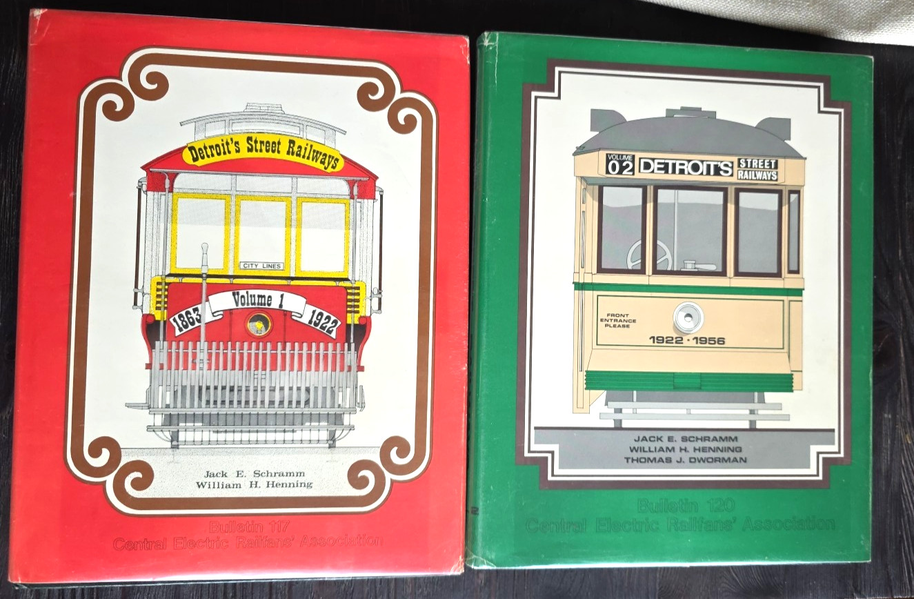 DETROIT\'S STREET RAILWAYS HC DJ VOL I 1863-1922 & II 1922-1956 Schramm, Henning DETROIT\'S STREET RAILWAYS HC DJ VOL I 1863-1922 & II 1922-1956 Schramm, Henning