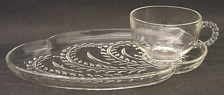 Federal Glass  Homestead Snack Plate & Cup 1903090