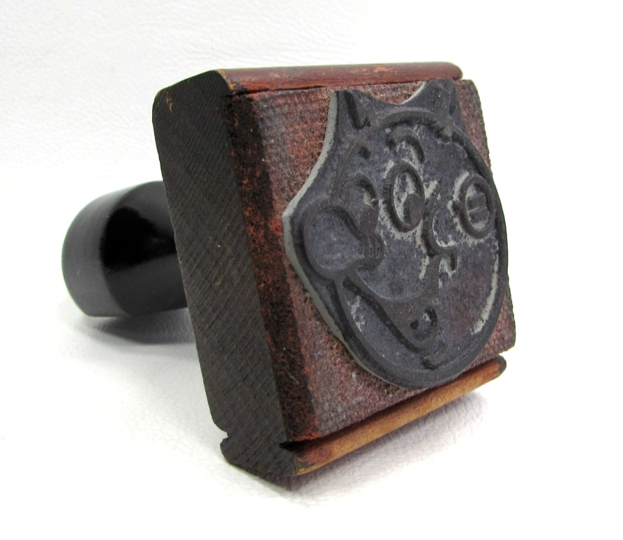Vintage Reddy Kilowatt Rubber Stamp The Mighty Atom Electric Utility Mascot