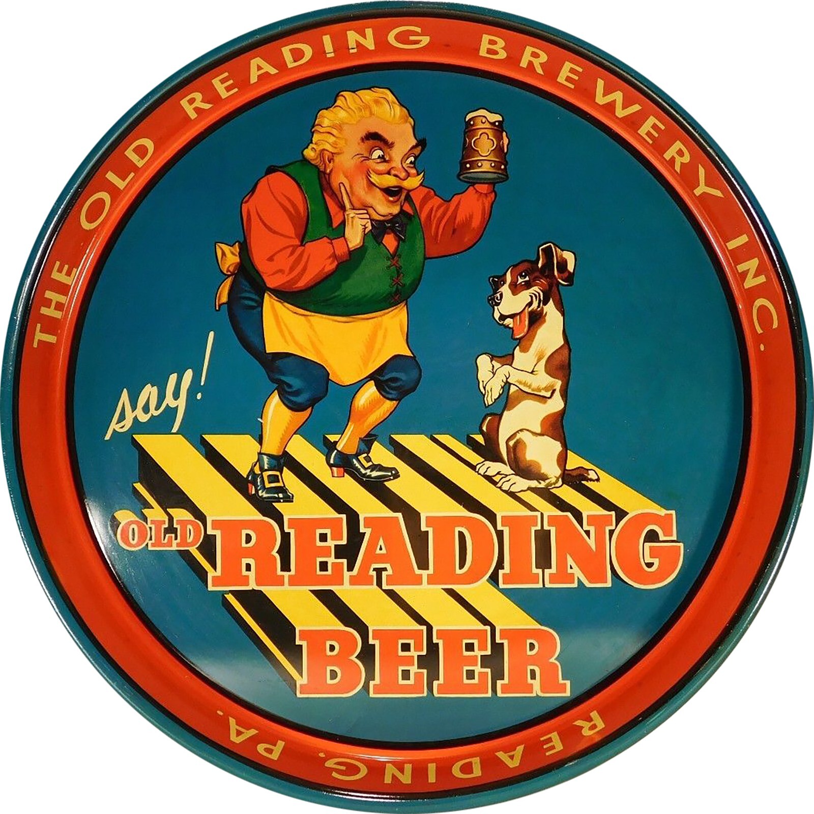Vintage Old Reading Beer Ale Reproduction Metal Sign 
