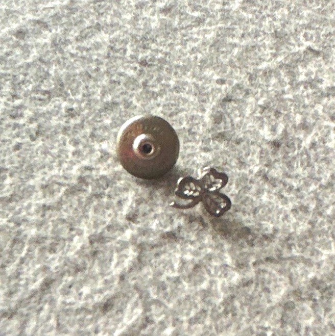 Vintage 1920’s Era “Sta-Wite” Clover Tack Pin - Patent Date May 15, 1923
