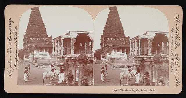 Photo:Tanjore India Great Pagoda Temple 1902 Stereograph Scan