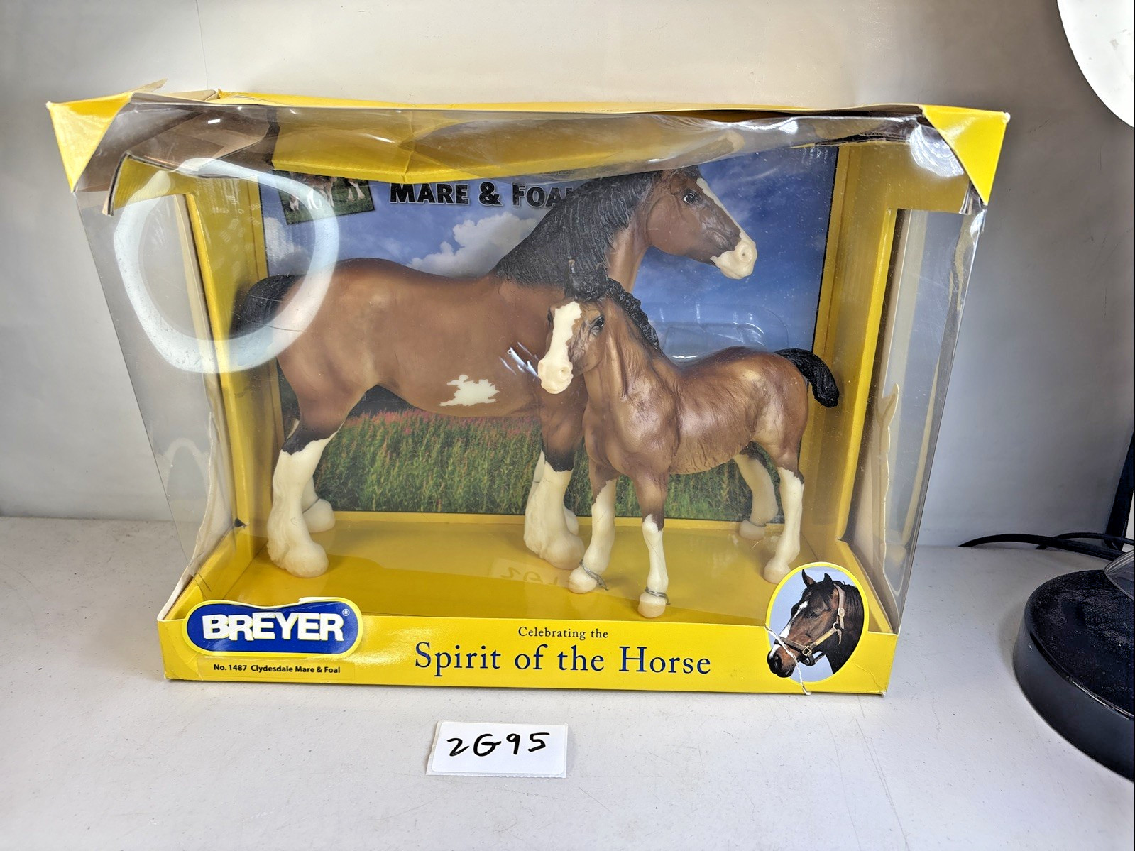 NEW Clydesdale Mare & Foal Retired Breyer #1487 Vintage Toy Horse 2G95