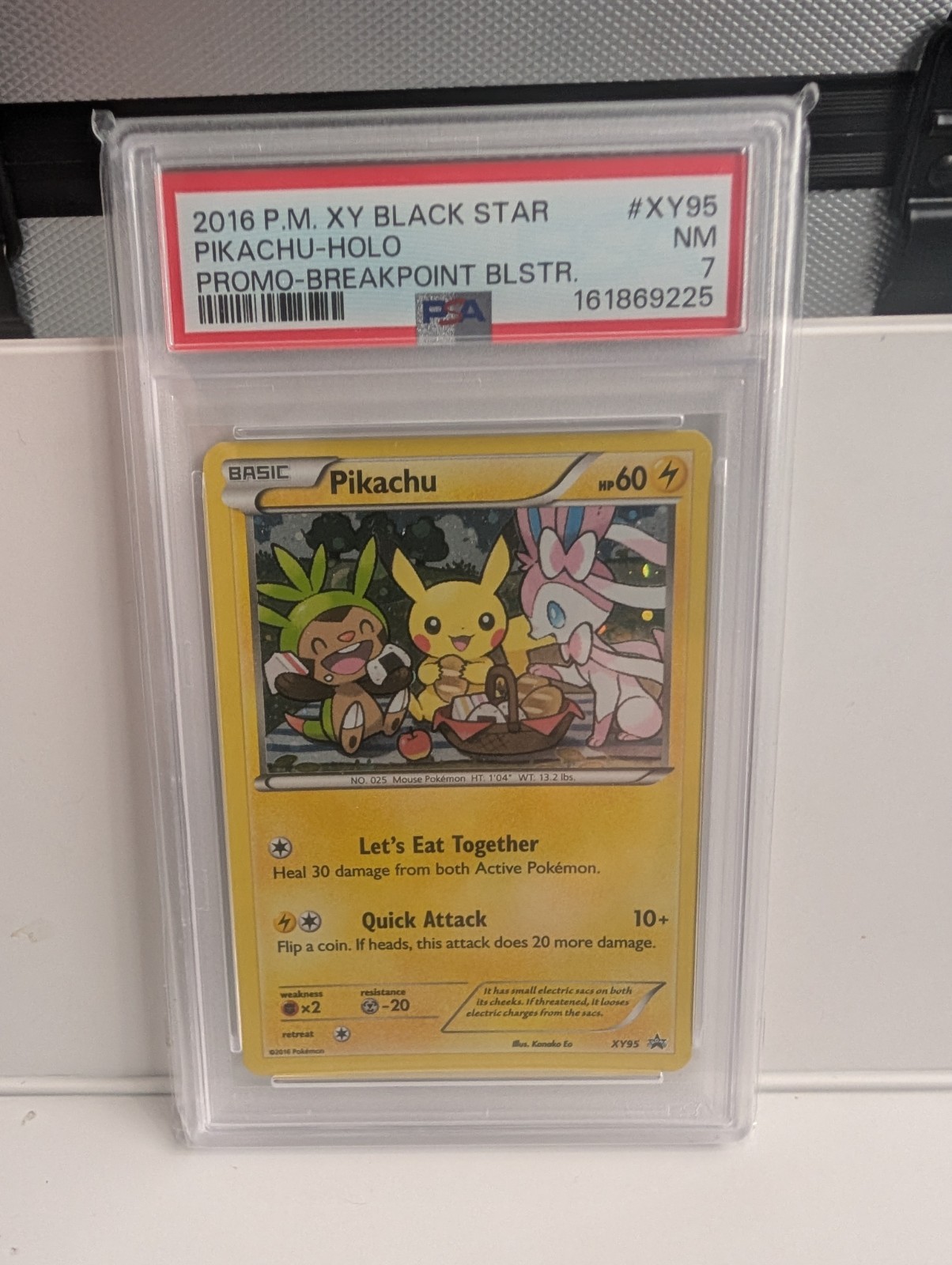 Pokemon Cards - PSA 7 Pikachu Holo XY95 Promo Breakpoint