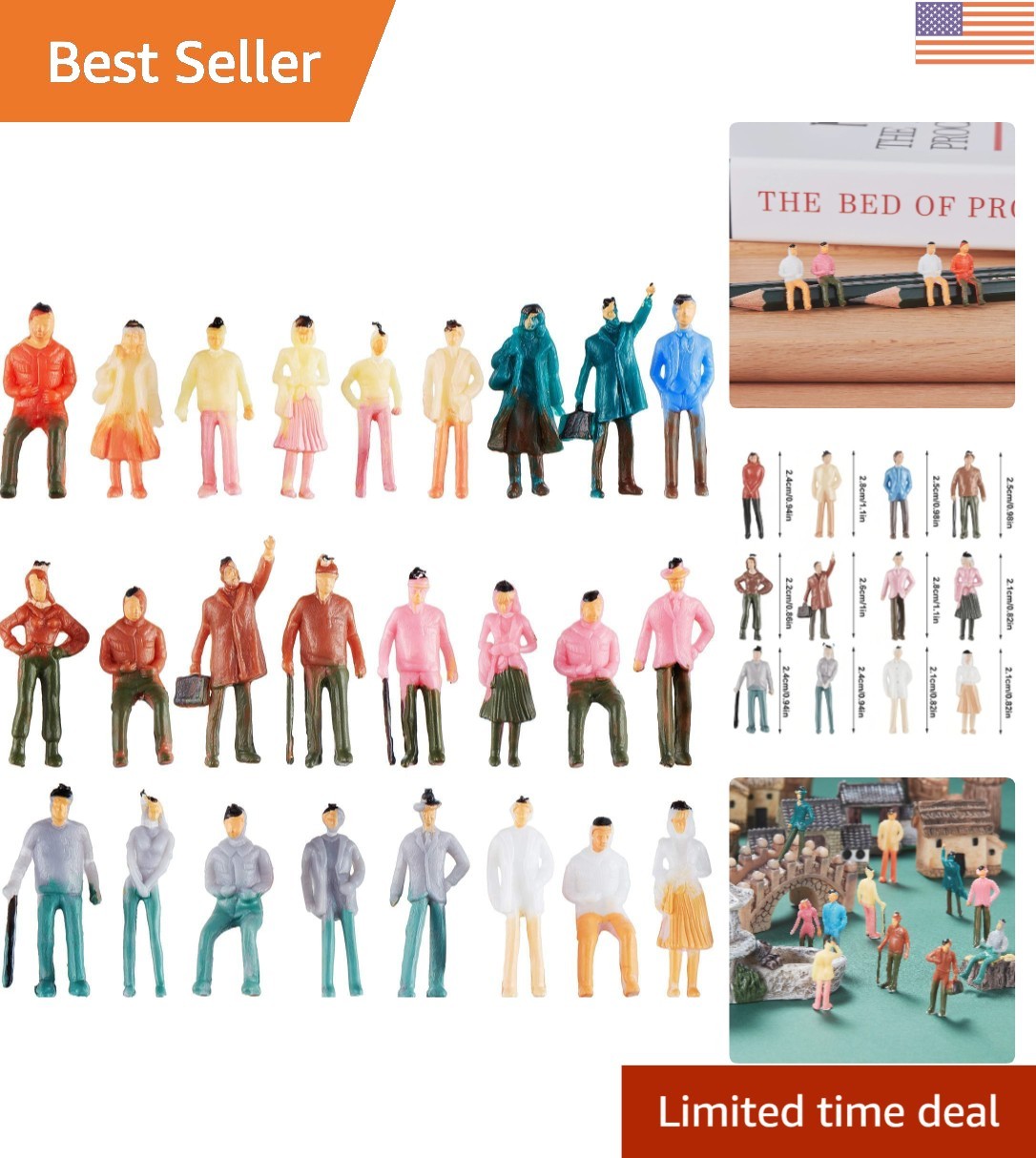 Durable 100 Pcs Miniature Plastic People Figurines for All Your Model Projects Durable 100 Pcs Miniature Plastic People Figurines for All Your Model Projects