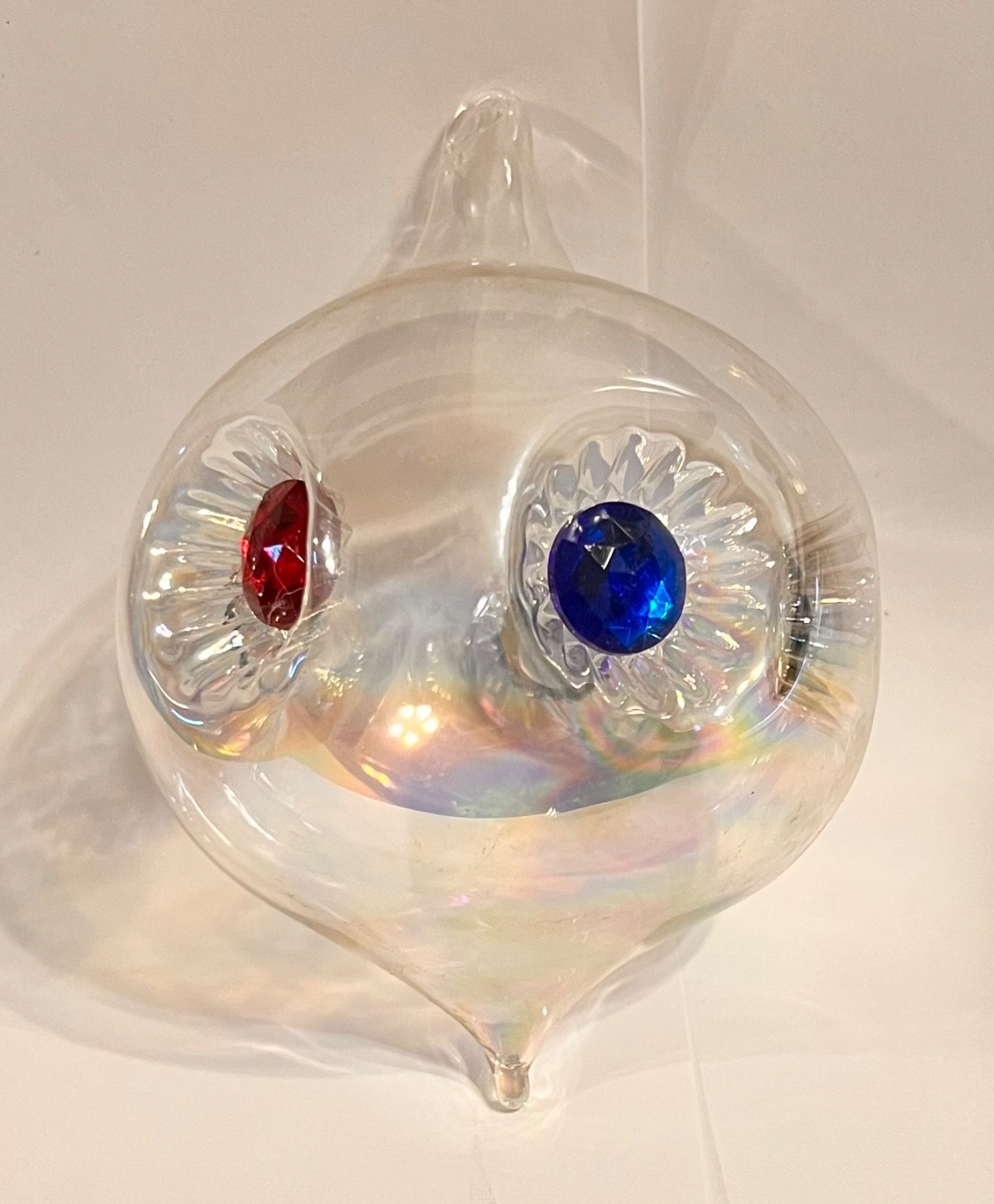 VTG Clear Majestic Glass Around the World Ornament