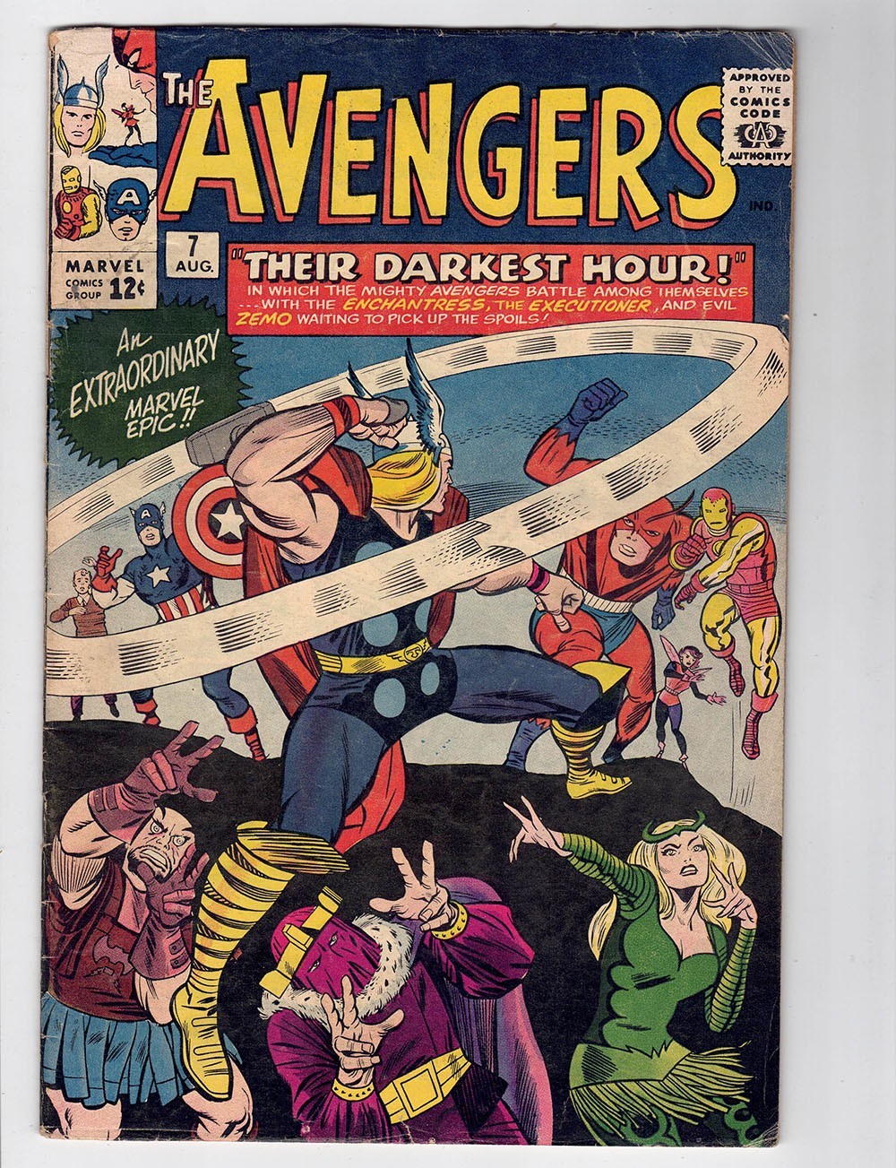 AVENGERS #7 4.5 1964 OFF-WHITE PAGES