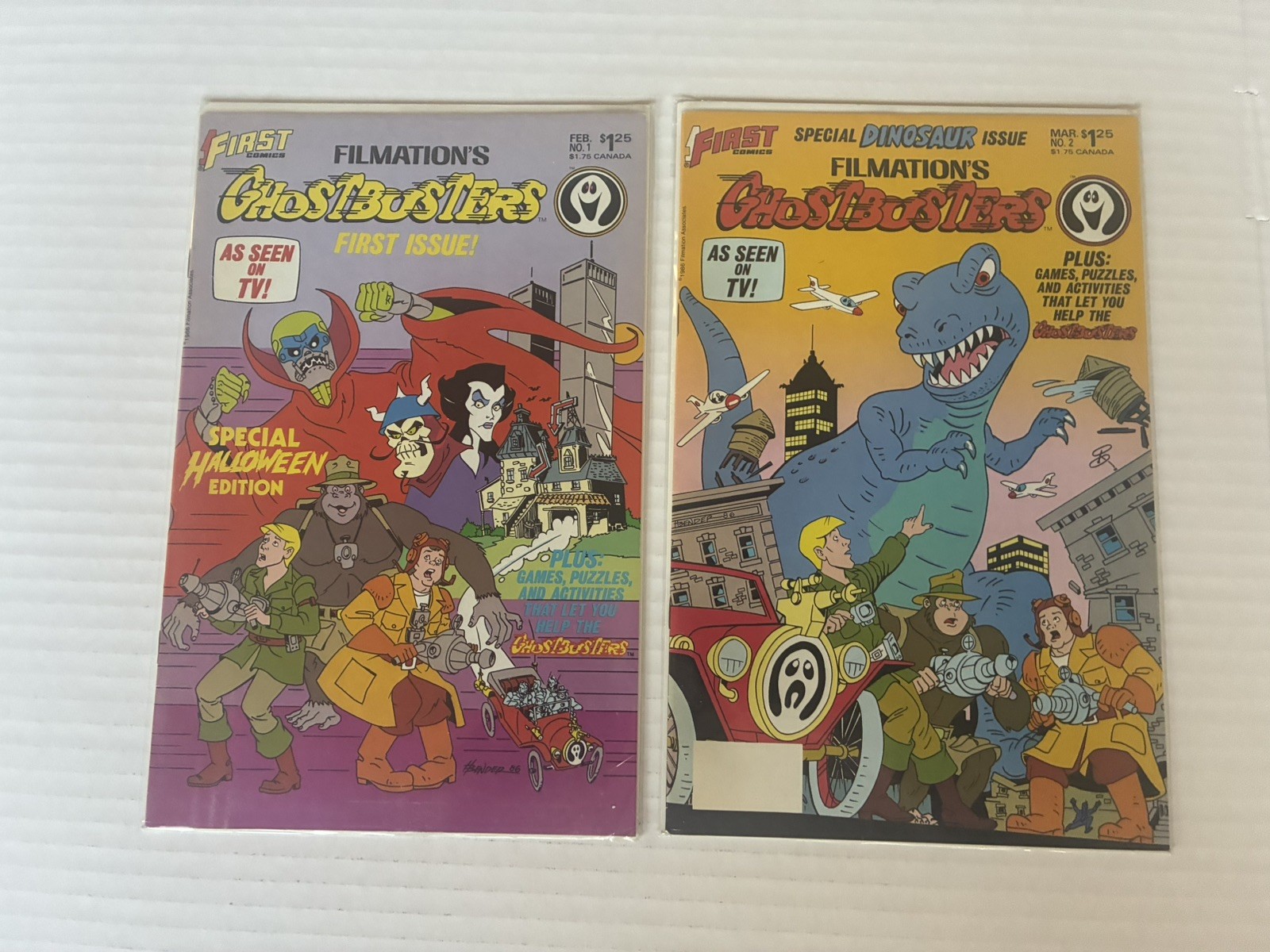 Ghostbusters #1 & 2. First Comics, 1987. VF. Fast Shipping.