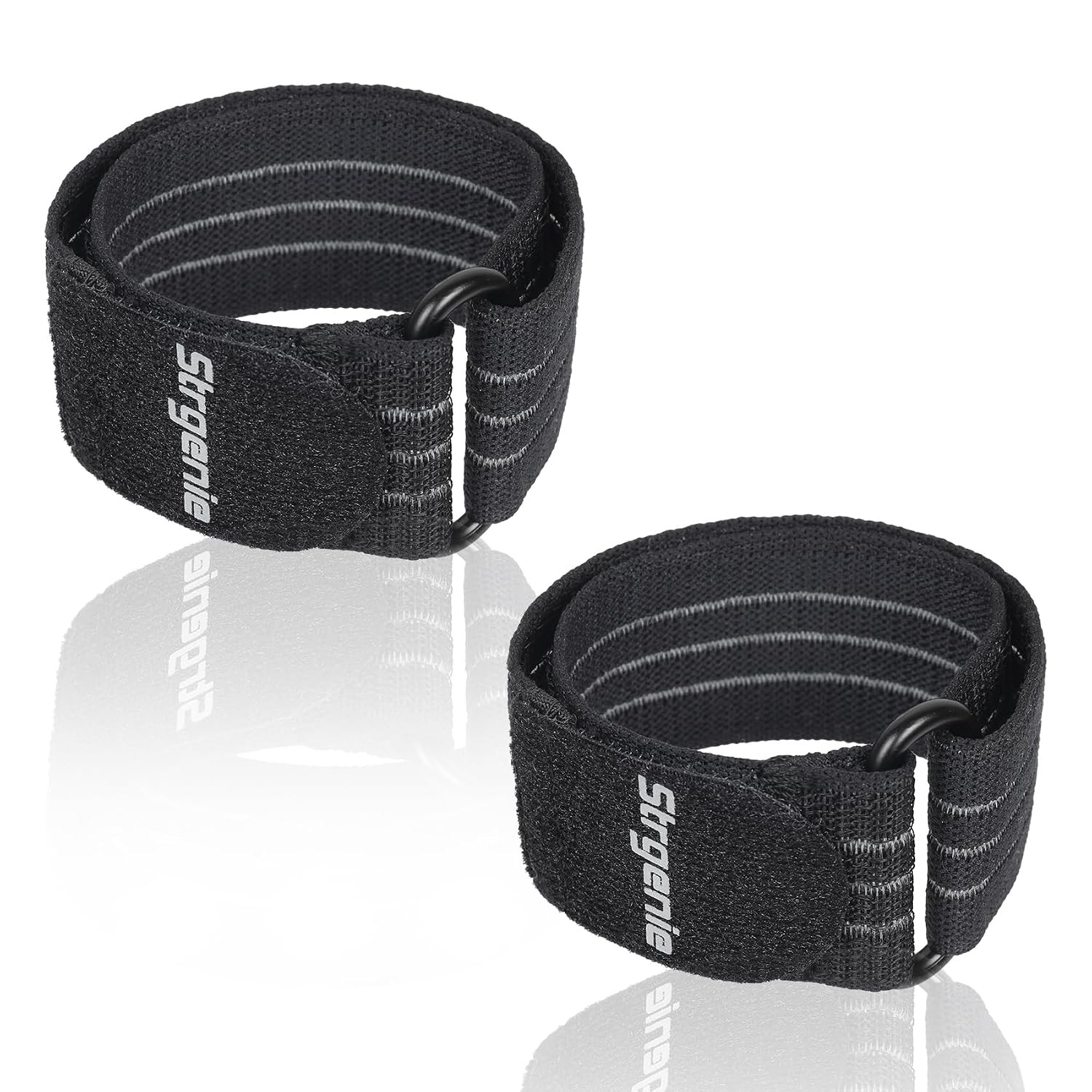 Black Adjustable Elastic Western Riding Boot Straps 2pc L14.3\