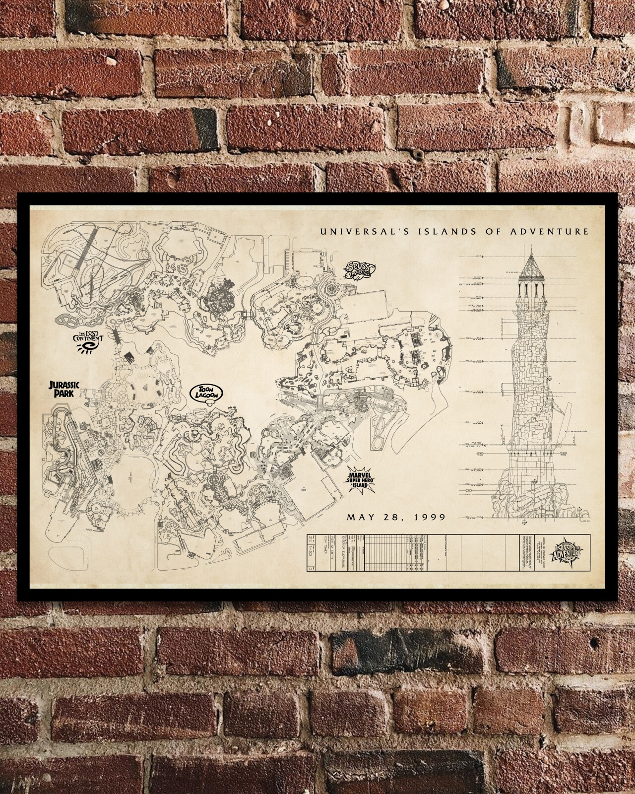Universal's Islands of Adventure Park & Pharos Lighthouse Blueprint 11 Universal's Islands of Adventure Park & Pharos Lighthouse Blueprint 11