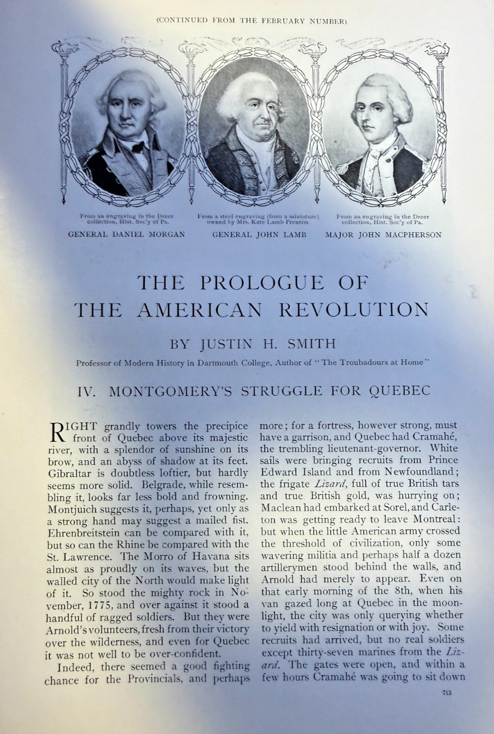 1903 American Revolution Invasion Canada General Montgomery Struggle For Quebec