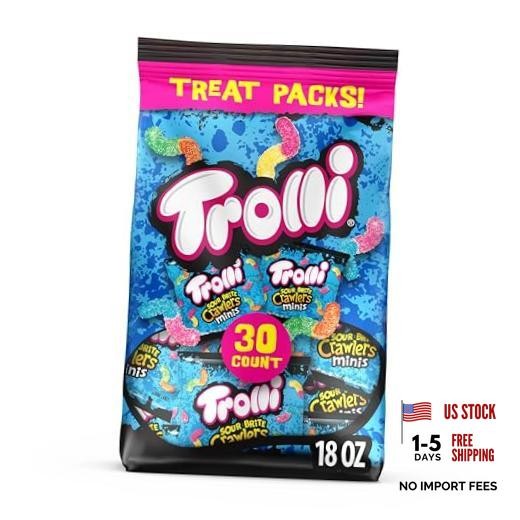Mini Sour 0.6 Ounce (Pack of 30) Cherry-Lemon, Strawberry-Grape, Orange-Lime