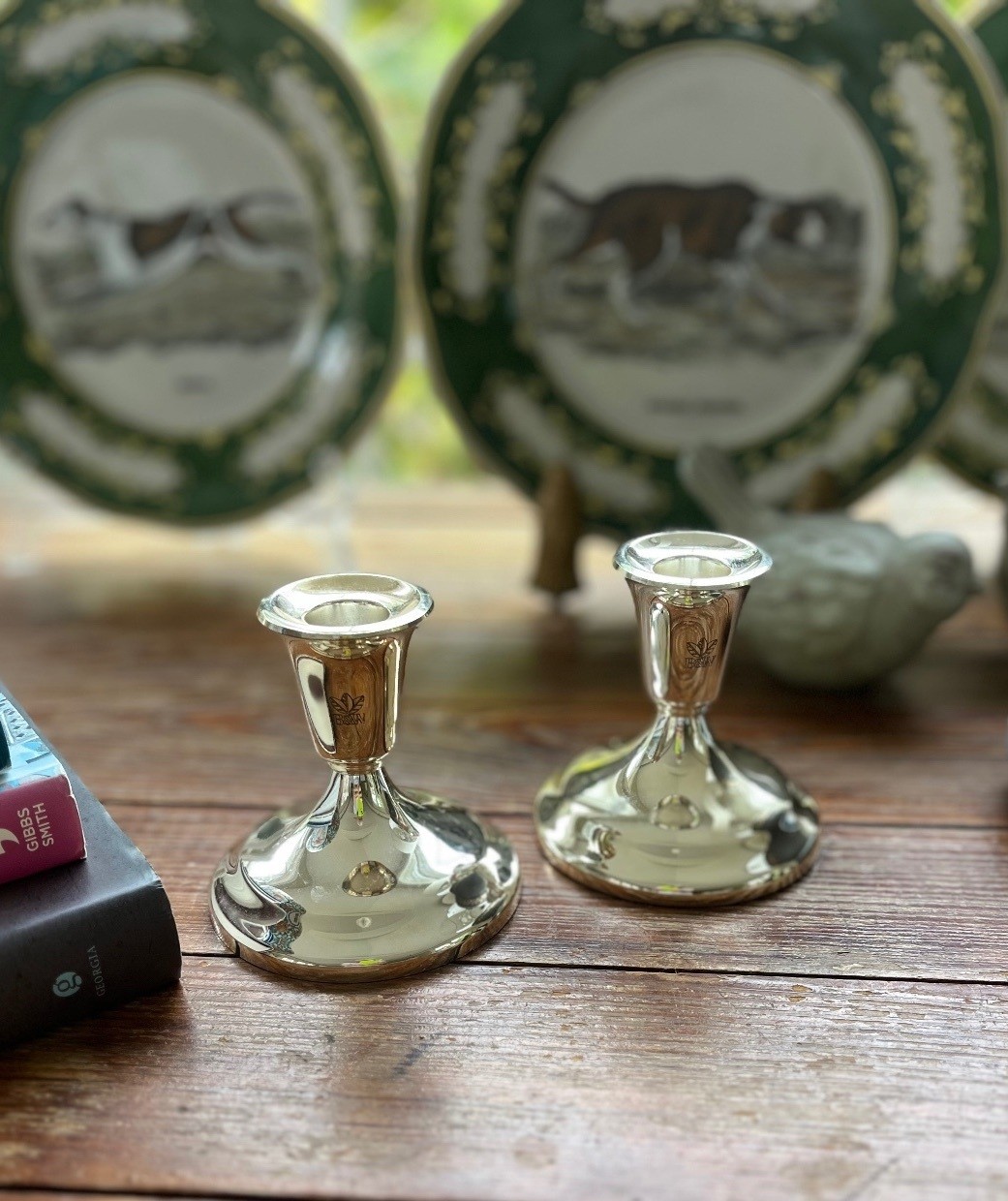 Pair of Vintage BW Silver Tone Candle Holders Pair of Vintage BW Silver Tone Candle Holders