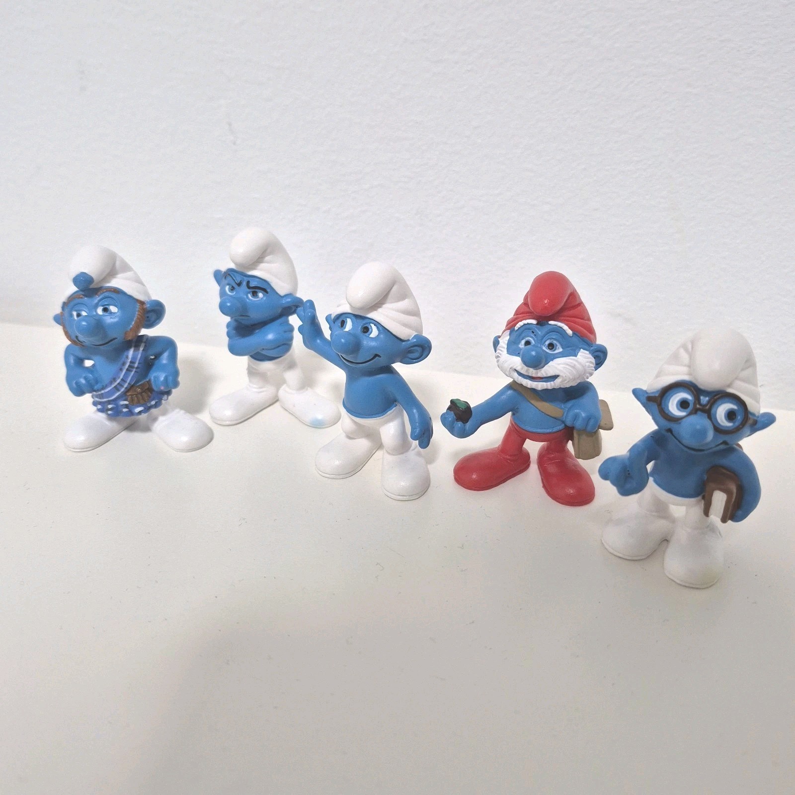 Smurfs Peyo Schleich Vintage PVC Collectible Figurines Lot of 5 Made in Germany