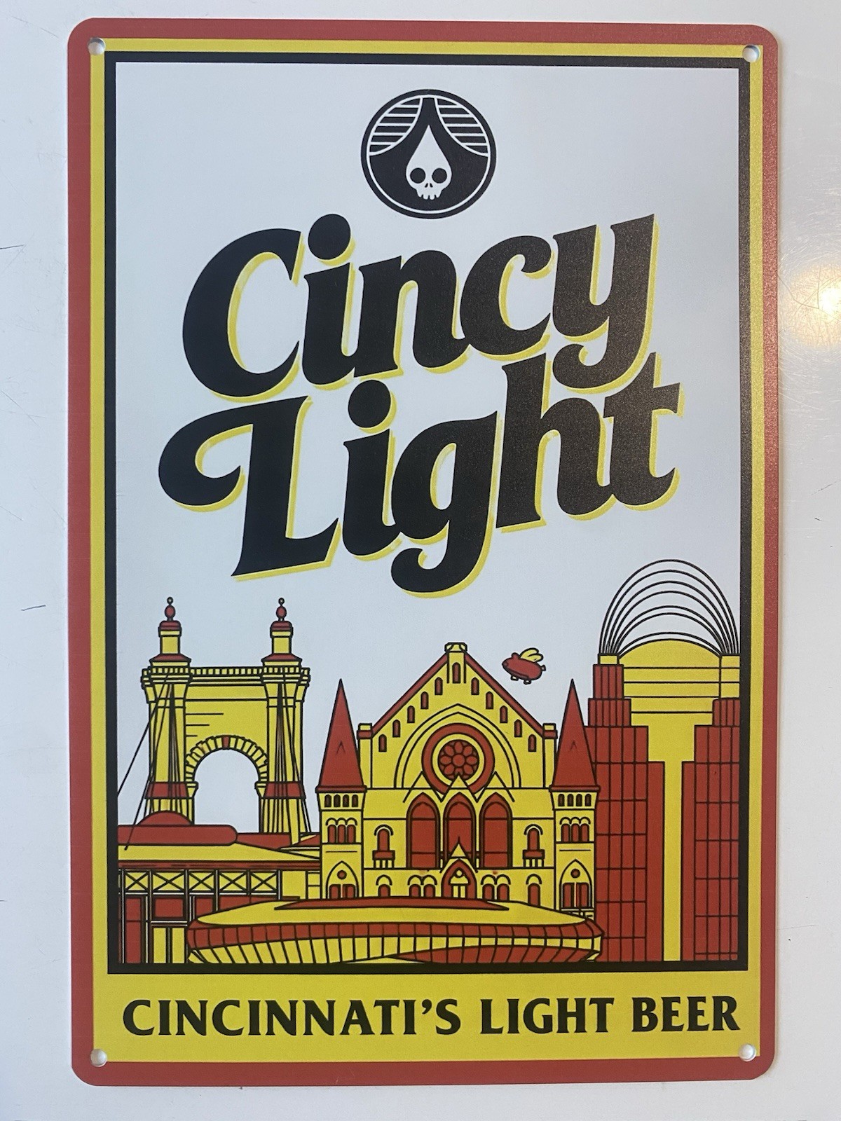 Rhinegeist Brewing Cincy Light Sign - Cincinnati Bearcats - Ohio Beer