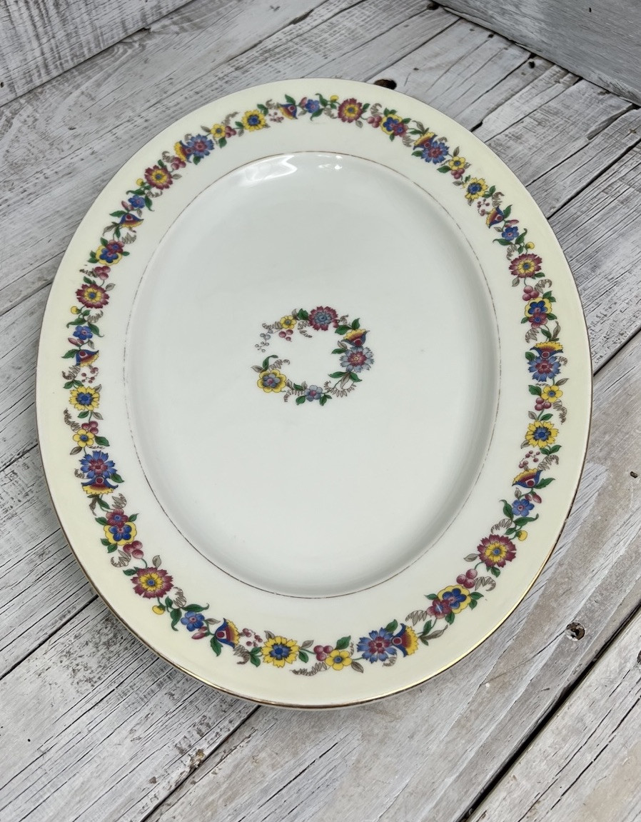 Lovely Bohemia Cecil Fine China Serving Platter Made In Czechoslovakia Floral 💐