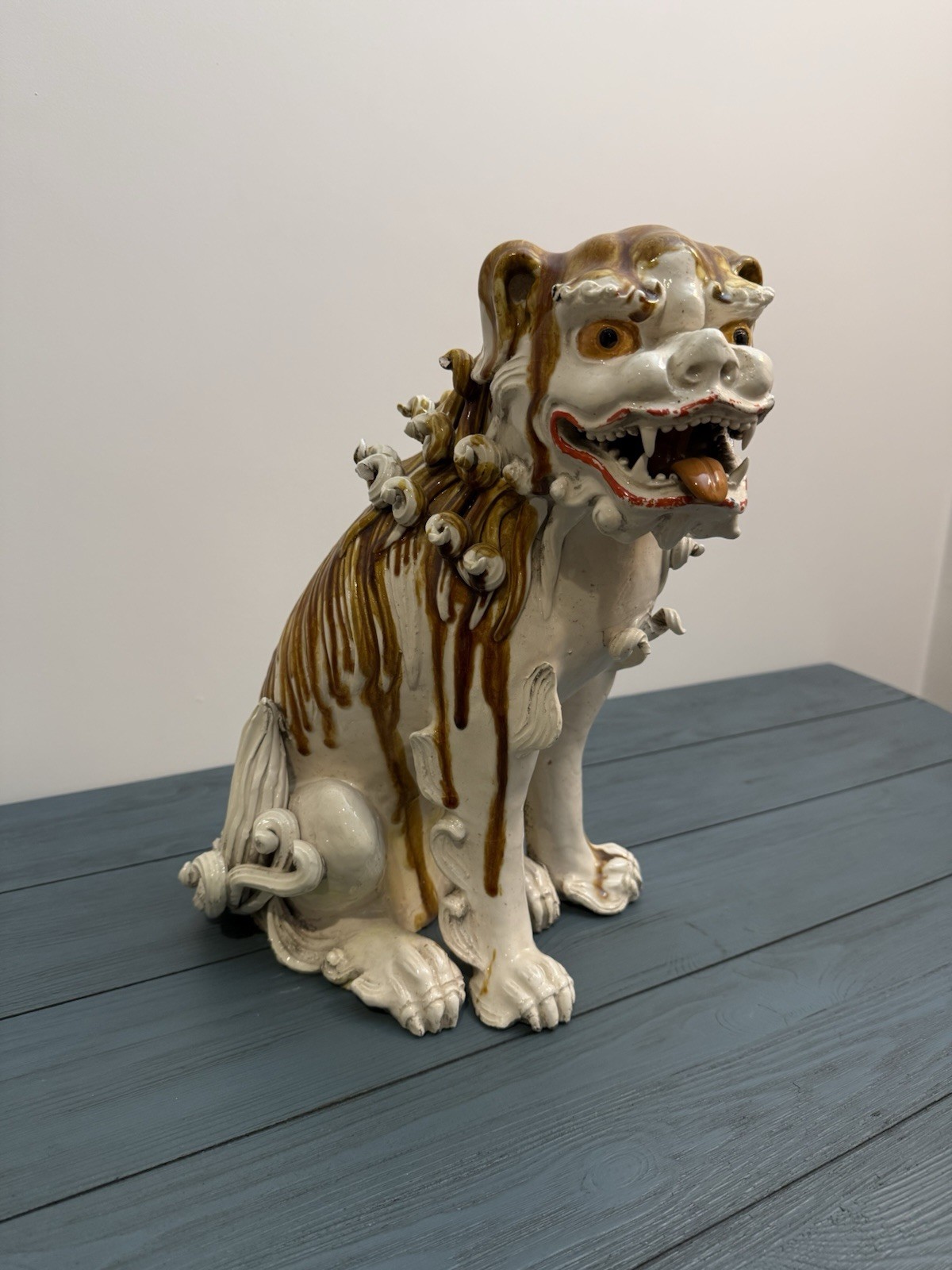 Mid-Century Chinese Pottery Foo Dog