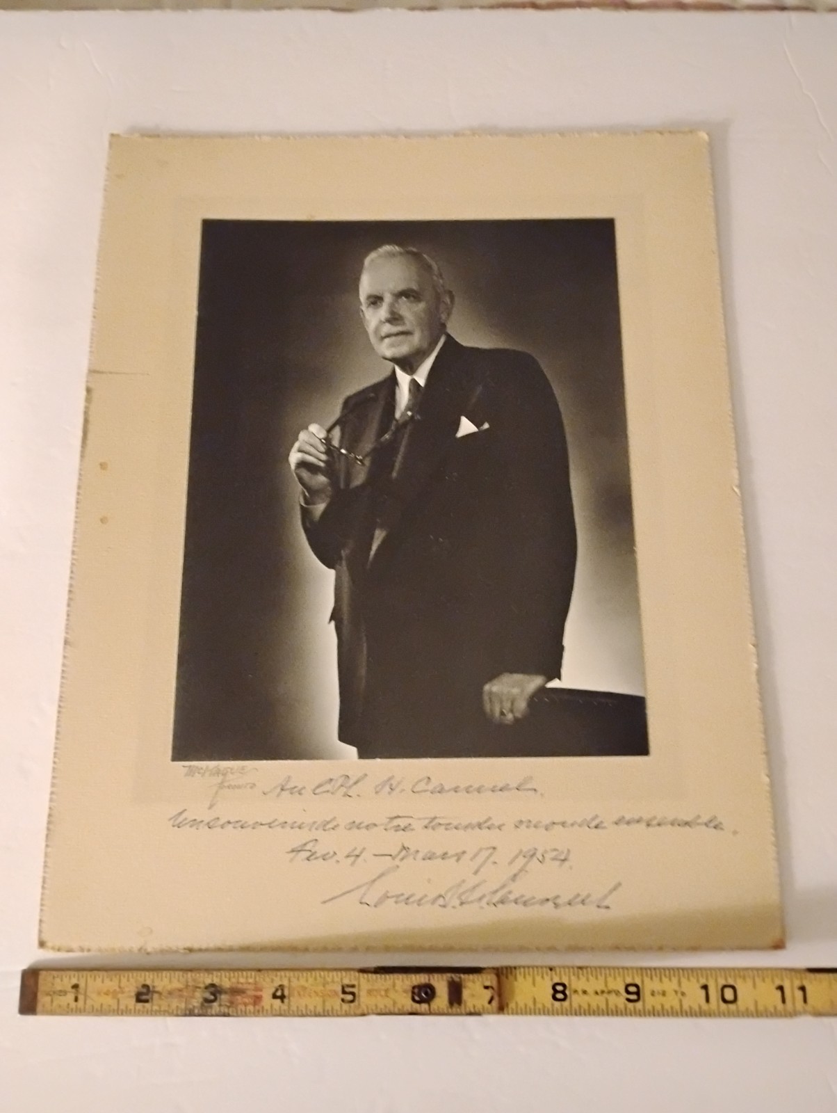 Louis St. Laurent Canadian Prime Minister Inscribed Photo 