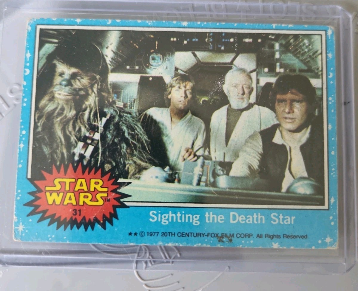 1977 Topps Star Wars Blue Series  #31 Sighting the Death Star  Ungraded 